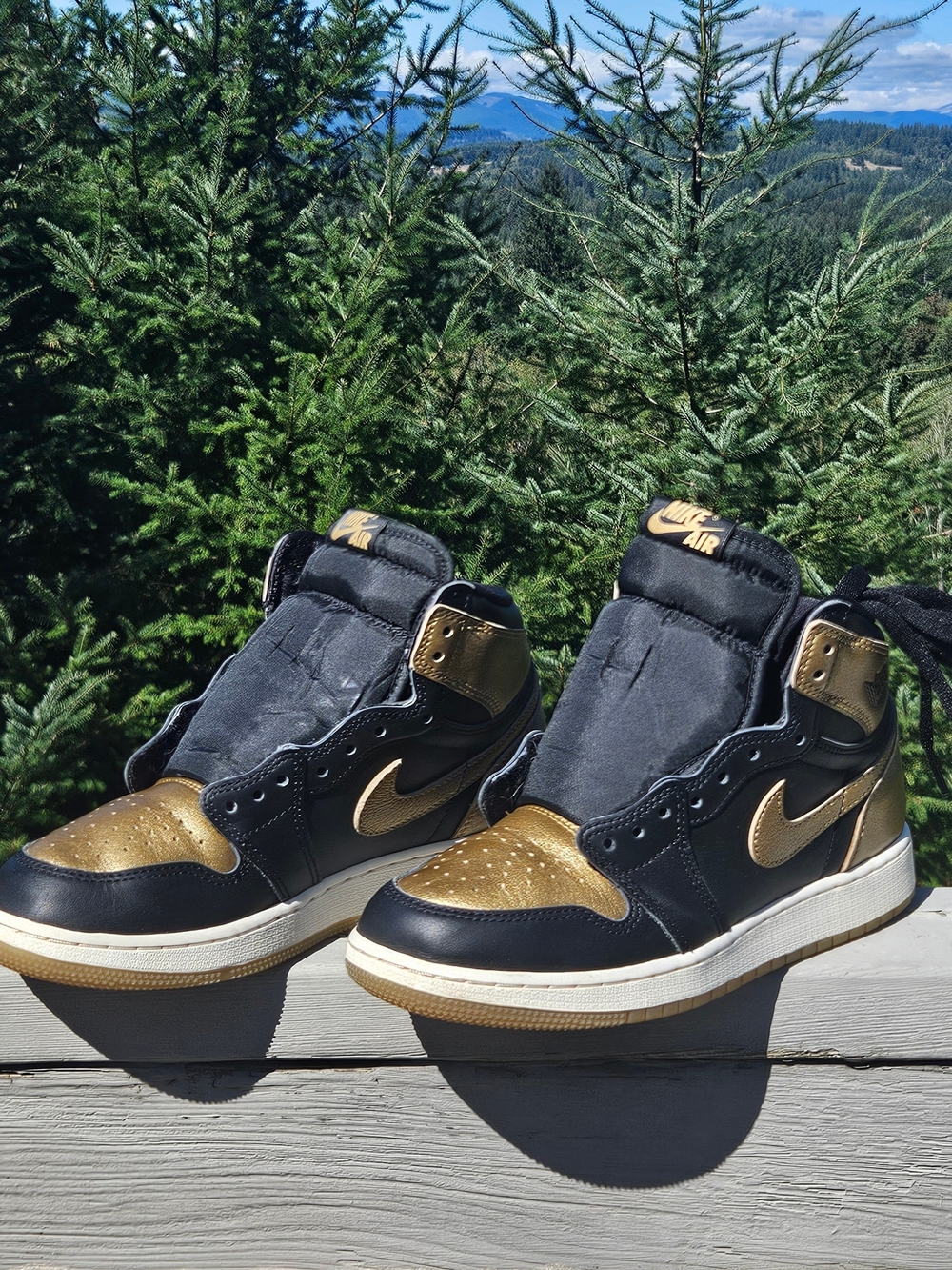 Air Jordan 1 High Black Metallic Gold